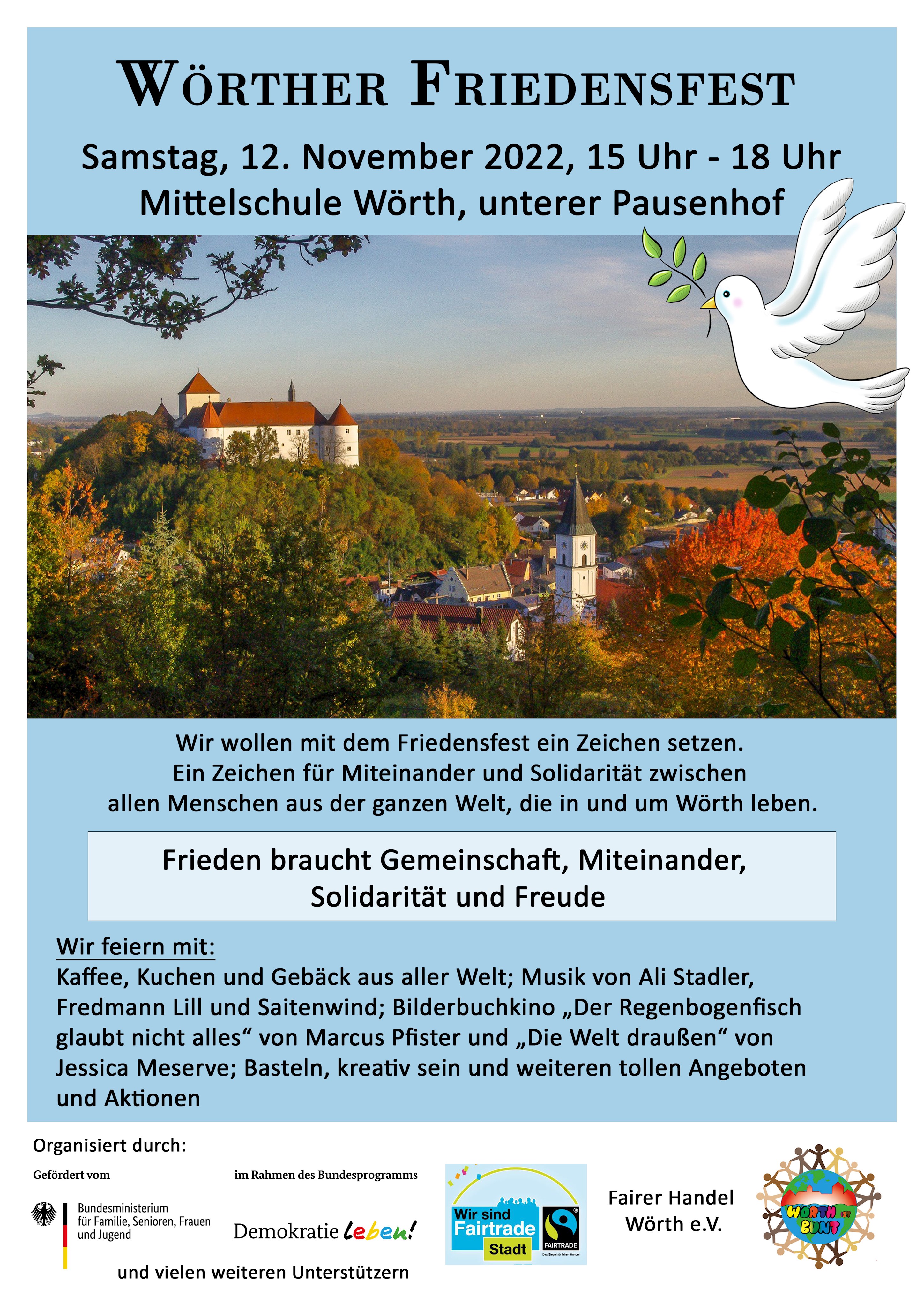 Plakat Wörther Friedensfest 12.11.2022